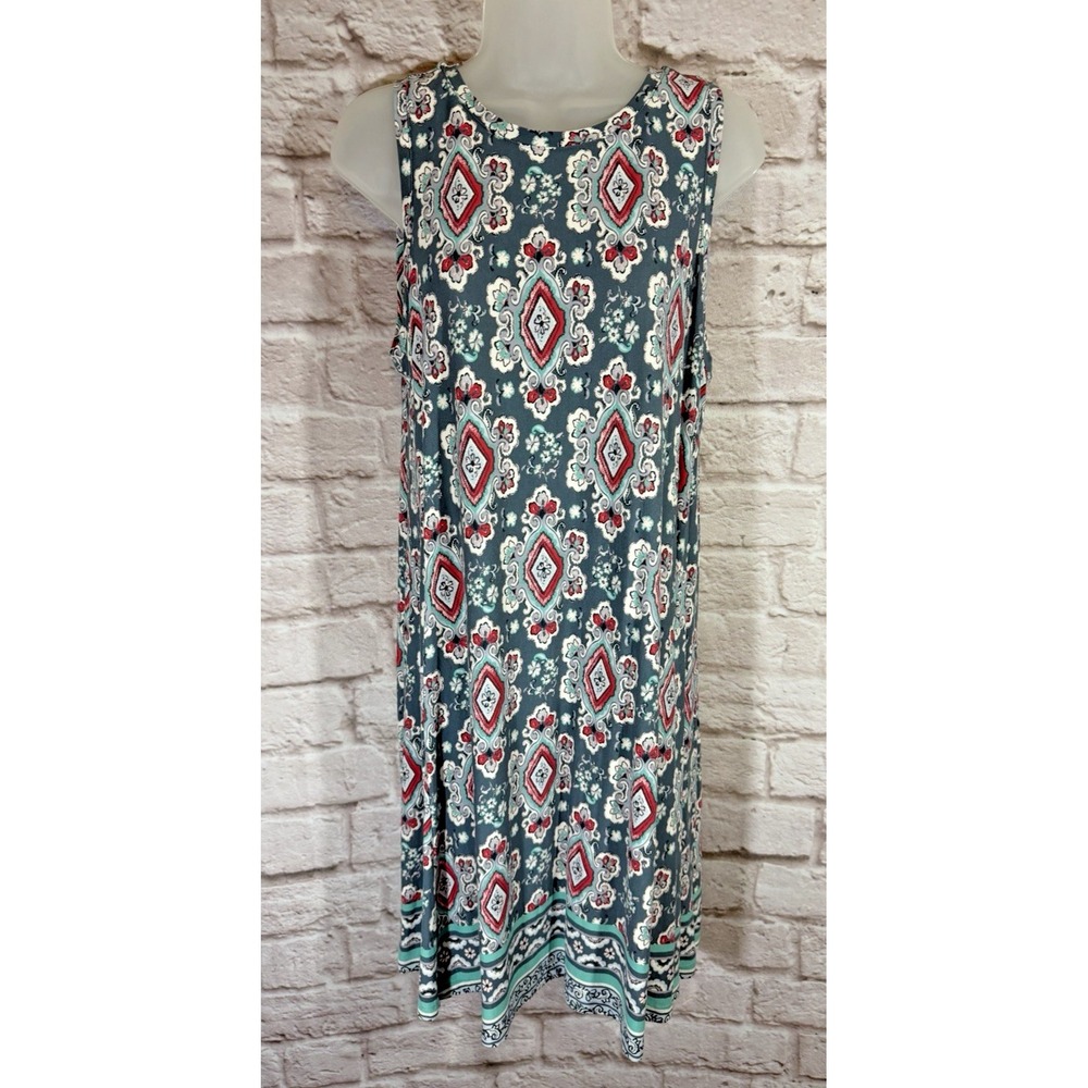 LOFT Dress Large Tank Pullover Summer Casual Beachy Comfy Soft Stretchy Boho